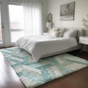 Luxury Washable Lorenzo Teal 9\' x 12\' Rug
