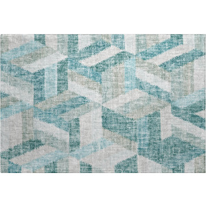 Luxury Washable Lorenzo Teal Rug