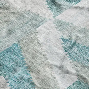 Luxury Washable Lorenzo Teal 9\' x 12\' Rug