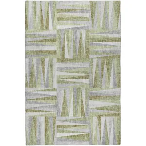 Luxury Washable Lorenzo Green 2\'6\" x 3\'10\" Rug
