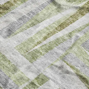 Luxury Washable Lorenzo Green 1\'8\" x 2\'6\" Rug