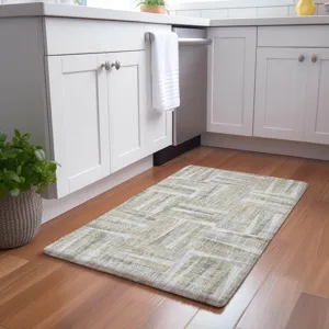 Luxury Washable Lorenzo Linen 1\'8\" x 2\'6\" Rug