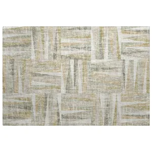 Luxury Washable Lorenzo Linen 1\'8\" x 2\'6\" Rug