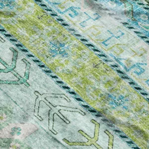 Luxury Washable Lorenzo Mint 5\' x 7\'6\" Rug