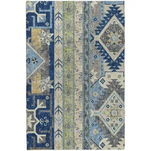 Luxury Washable Lorenzo Navy 8\' x 10\' Rug