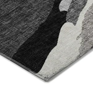 Luxury Washable Lorenzo Black 8\' x 10\' Rug