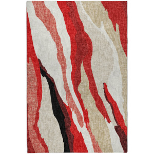 Luxury Washable Lorenzo Red Rug