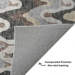 Luxury Washable Lorenzo Charcoal 8\' x 10\' Rug