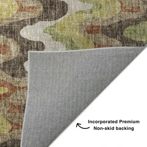 Luxury Washable Lorenzo Chocolate 1\'8\" x 2\'6\" Rug
