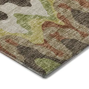 Luxury Washable Lorenzo Chocolate 1\'8\" x 2\'6\" Rug