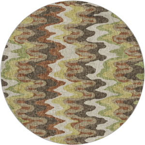 Luxury Washable Lorenzo Chocolate 8' x 8' Round Rug