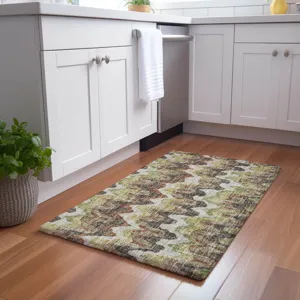 Luxury Washable Lorenzo Chocolate 1\'8\" x 2\'6\" Rug