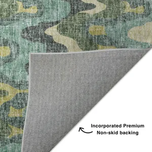 Luxury Washable Lorenzo Teal 3\' x 5\' Rug