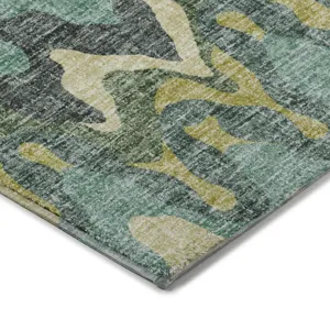 Luxury Washable Lorenzo Teal 3\' x 5\' Rug