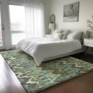 Luxury Washable Lorenzo Teal 3\' x 5\' Rug