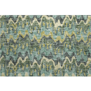 Luxury Washable Lorenzo Teal Rug