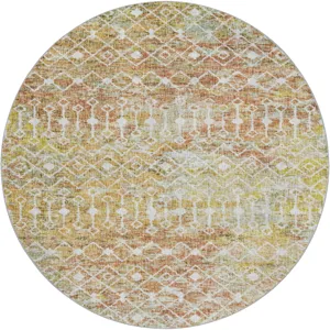 Luxury Washable Lorenzo Peach 8\' x 8\' Round Rug