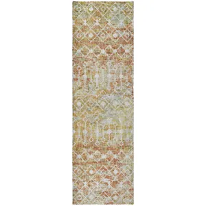 Luxury Washable Lorenzo Peach 2\'3\" x 7\'6\" Runner Rug