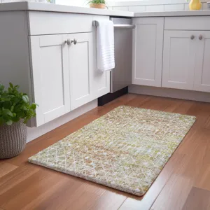 Luxury Washable Lorenzo Peach 1\'8\" x 2\'6\" Rug