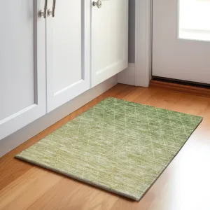 Luxury Washable Lazio Aloe 1\'8\" x 2\'6\" Rug