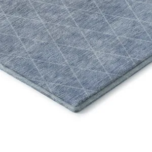 Luxury Washable Lazio Blue 9\' x 12\' Rug