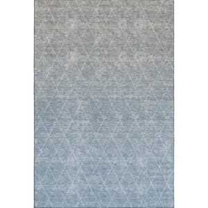 Luxury Washable Lazio Blue 9\' x 12\' Rug