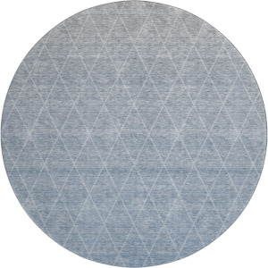Luxury Washable Lazio Blue 8' x 8' Round Rug