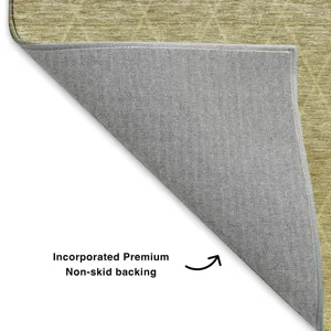 Luxury Washable Lazio Gold 9\' x 12\' Rug