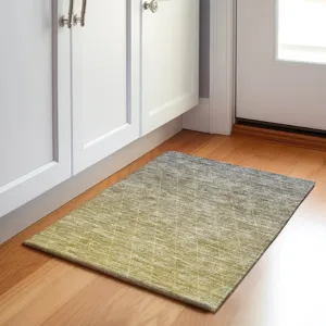Luxury Washable Lazio Gold 1\'8\" x 2\'6\" Rug
