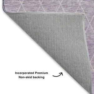 Luxury Washable Lazio Lavender 8\' x 8\' Round Rug