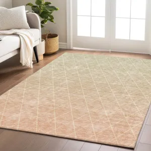 Luxury Washable Lazio Salmon 9\' x 12\' Rug