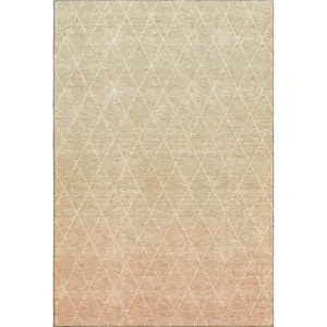 Luxury Washable Lazio Salmon 9\' x 12\' Rug