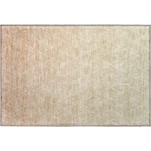 Luxury Washable Lazio Salmon 1\'8\" x 2\'6\" Rug