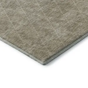 Luxury Washable Lazio Taupe 2\'6\" x 3\'10\" Rug