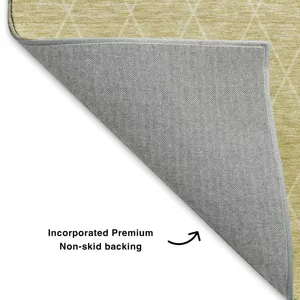 Luxury Washable Lazio Wheat 2\'6\" x 3\'10\" Rug