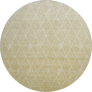 Luxury Washable Lazio Wheat 8' x 8' Round Rug