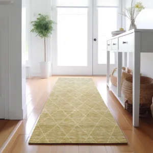 Luxury Washable Lazio Wheat 2\'3\" x 7\'6\" Runner Rug