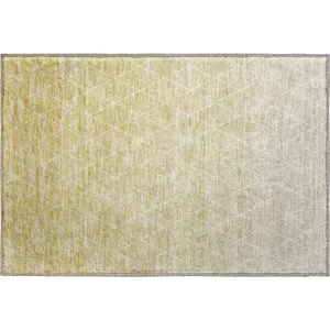 Luxury Washable Lazio Wheat 1\'8\" x 2\'6\" Rug
