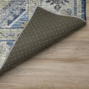 Indoor/Outdoor Marbella Indigo Washable 6\' x 6\' Round Rug