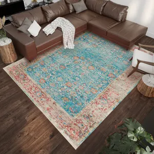 Indoor/Outdoor Marbella Mediterranean Washable 5\' x 7\'6\" Rug