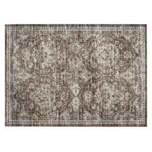 Indoor/Outdoor Marbella Mocha Washable Rug