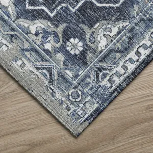 Indoor/Outdoor Marbella Navy Washable 5\' x 7\'6\" Rug