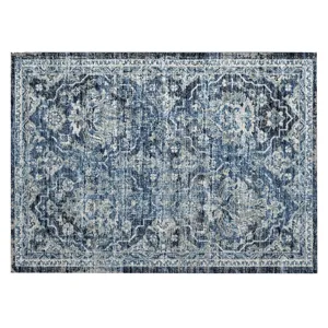 Indoor/Outdoor Marbella Navy Washable Rug