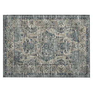 Indoor/Outdoor Marbella Mineral Blue Washable Rug