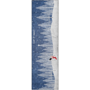 Luxury Washable Indoor/Outdoor Merry & Bright Navy 2'3