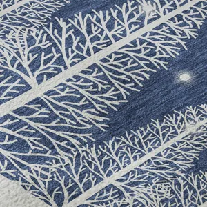 Luxury Washable Indoor/Outdoor Merry & Bright Navy 2\'6\" x 3\'10\" Rug