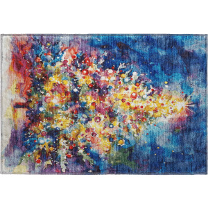 Luxury Washable Indoor/Outdoor Merry & Bright Navy Rug