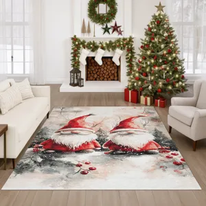 Luxury Washable Indoor/Outdoor Merry & Bright Ivory 9\' x 12\' Rug