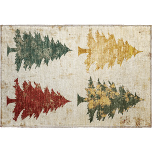 Luxury Washable Indoor/Outdoor Merry & Bright Ivory Rug