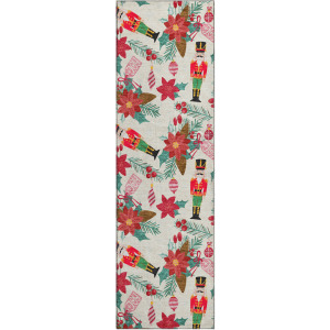 Luxury Washable Indoor/Outdoor Merry & Bright Ivory 2'3